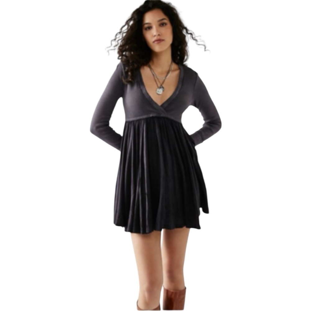 Free People Charcoal Mini Dress
